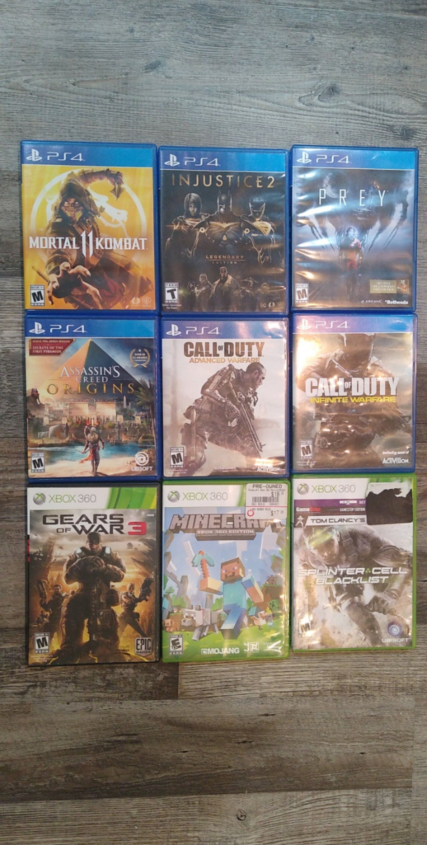 PS4 and Xbox 360 games