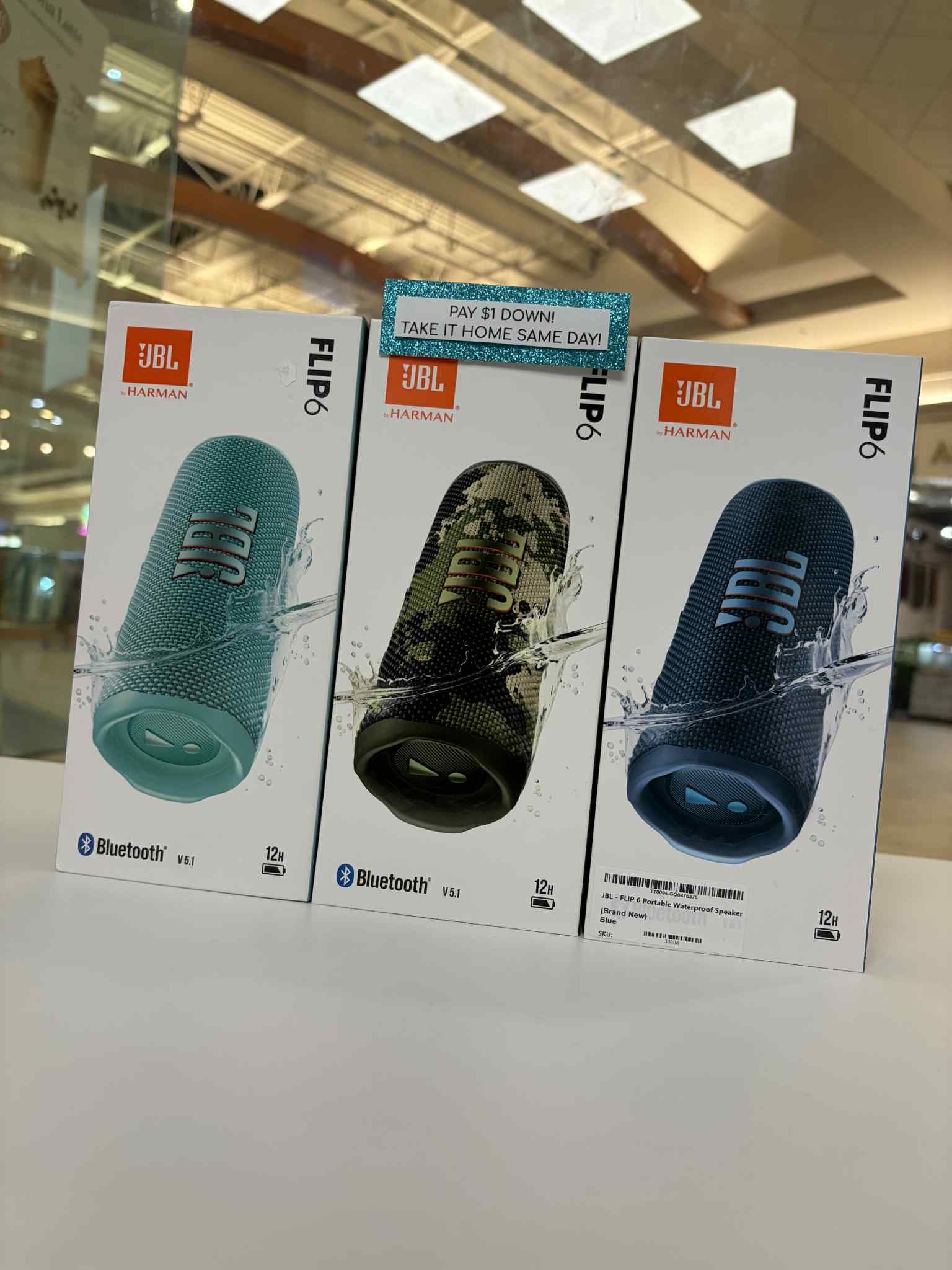 JBL Flip 6 Bluetooth Speaker (Brand New) - Pay $5 DOWN AVAILABLE - NO CREDIT NEEDED