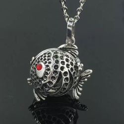 Aromatherapy fish necklace