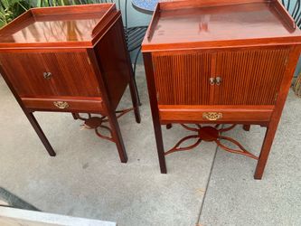 Baker furniture night stands solid mahogany wood