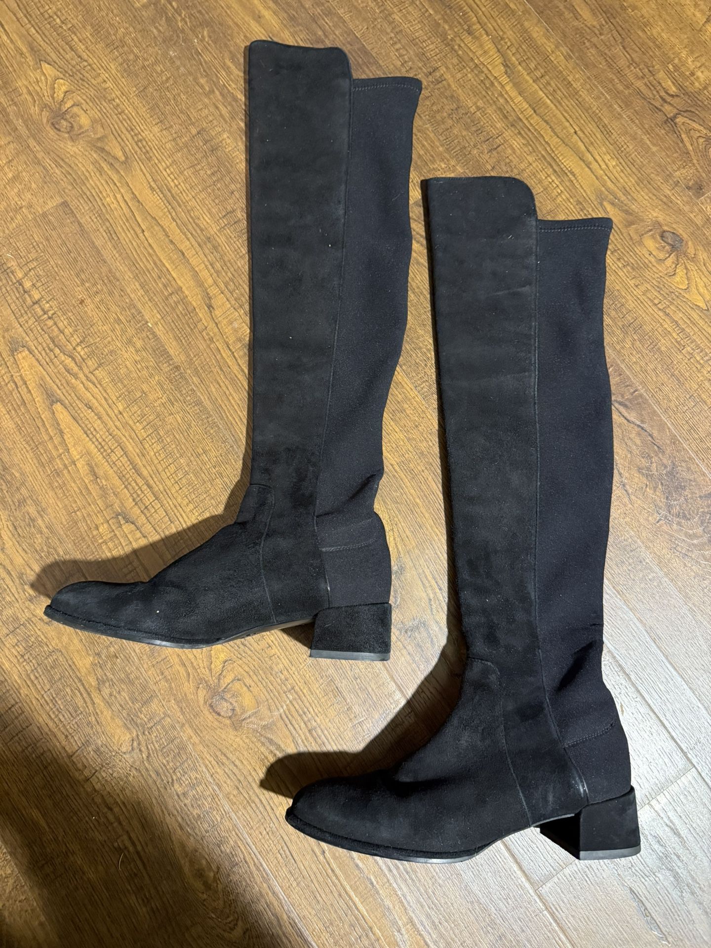 Stuart Weitzman Suede Leather Over The Knee Boots