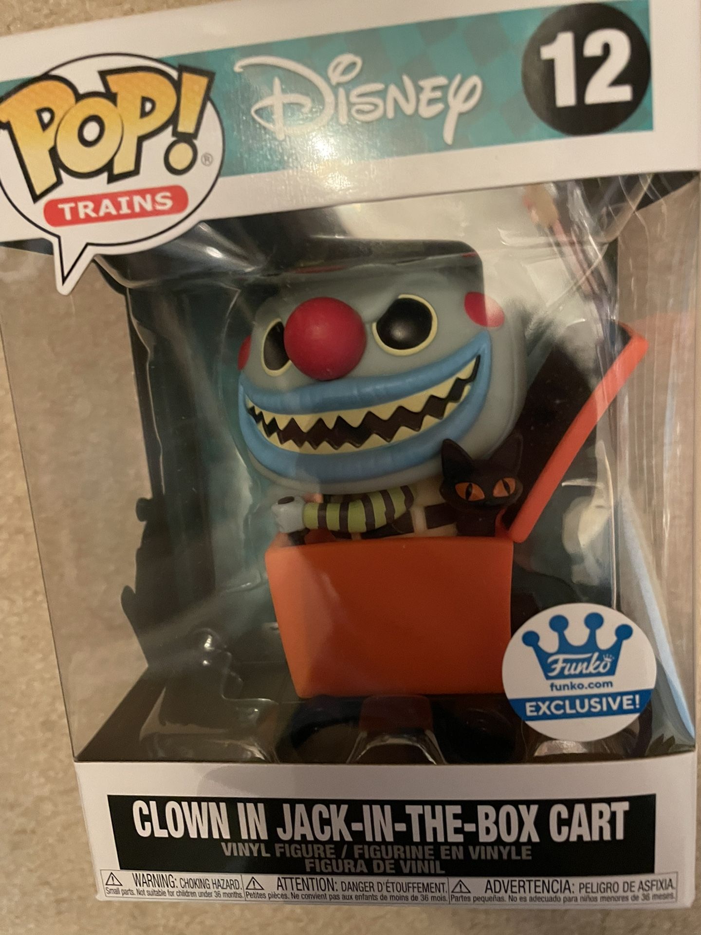 Funko Shop Exclusive Disney Clown In Jack In The Box Cart Pop Train