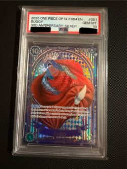PSA 10 Buggy  Silver SP Alt Art The Azure Sea's Seven One Piece Card