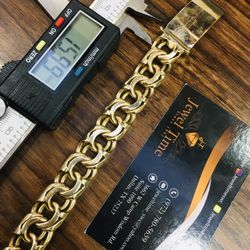 10 Kt Men’s Chino Gold Bracelet 