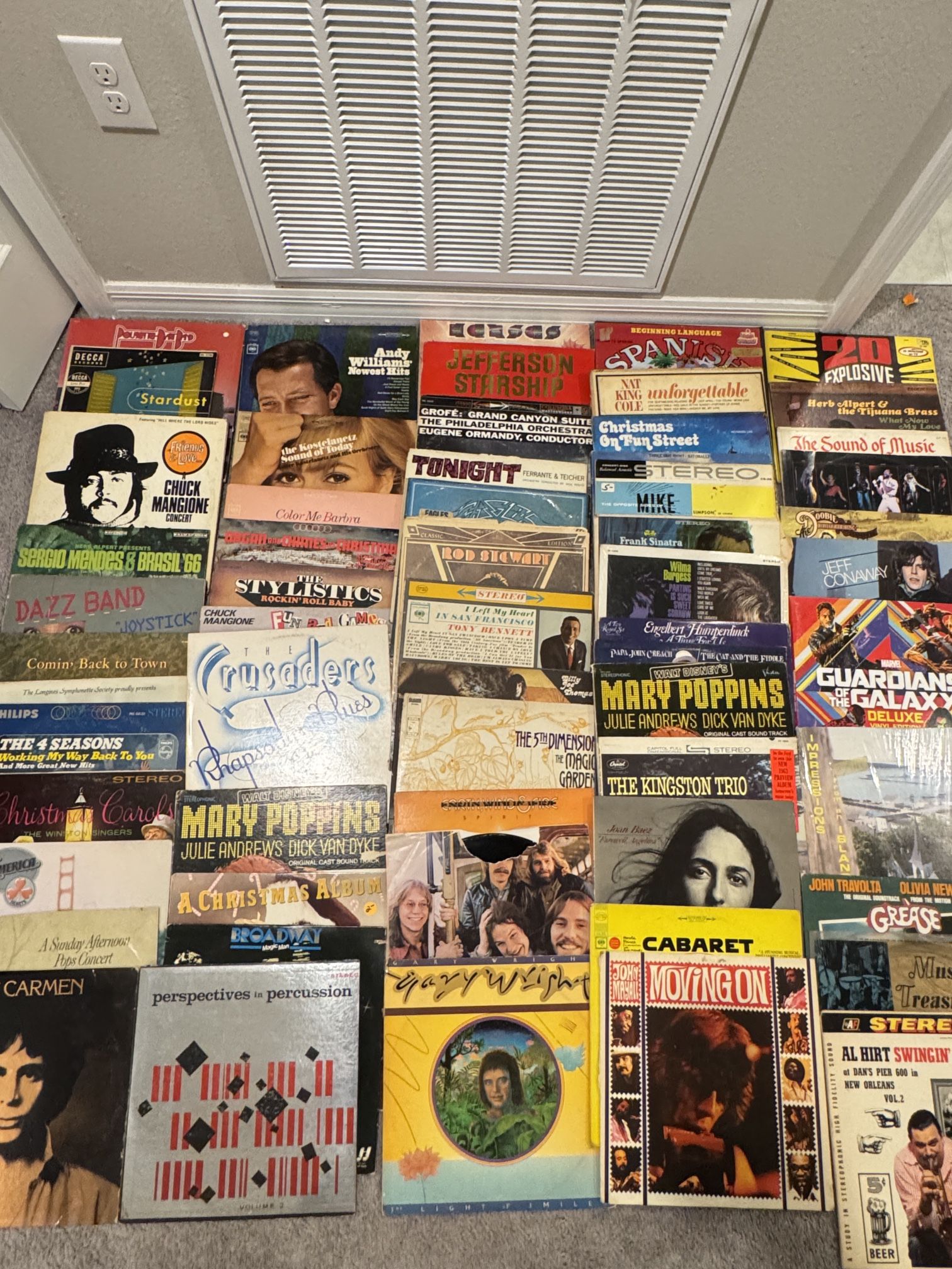 🎶 Huge Vintage Vinyl Record Lot – 60 Albums – Pop, Jazz, Soundtracks, Holiday – $180 OBO 🎶