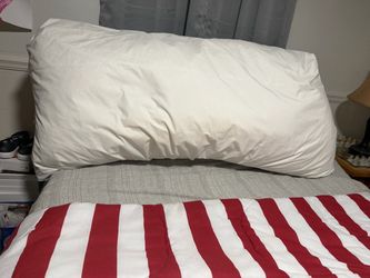 Extra large feathered pillow