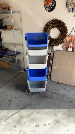 6 Stacking bin organizers