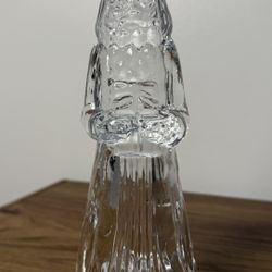 Vintage Santa Claus Taper Candle Holder – Pressed Glass Holiday Decor