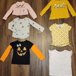 Girls Sz 4-5 (Mostly 5) Lot of 6 Tops and 1 Denim Jacket, NWOT to Very Gently Loved w no Flaws