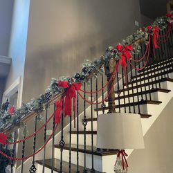 Christmas Garland And Ribbon