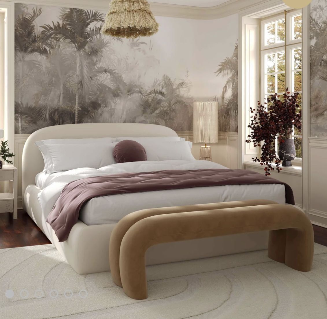 Queen size bed frame and queen size mattress set 
