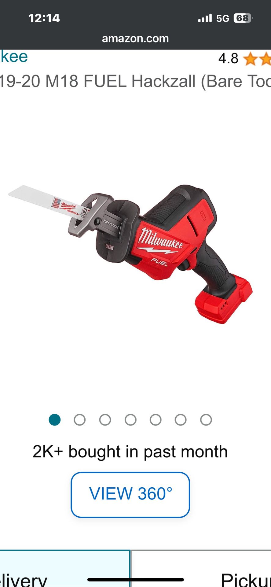 Milwaukee 18v Fuel Hackzall  Tool Only