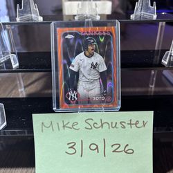 Juan Soto Topps Chrome OrangeLava /25