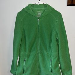 L.L.Bean Polartec Fleece Hoodie Jacket XS Tunic Length Full Zip