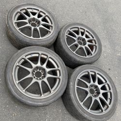 4 — 245/40zr18 5x4.5 5x114.3 Works Emotion KAI 370z 350z G35 G37 Q50 Altima accord Civic Rsx Camry Corolla RAV4 Tacoma Wrx Sti Wheels Rims Tires!!!