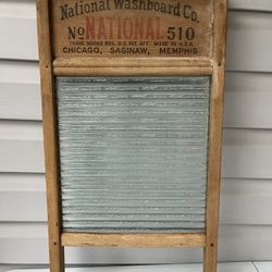 1940s Glass Washboard Model No. 510 Made By The National Washboard Company Chicago, Saginaw, Memphis