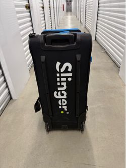 Slinger Tennis Ball Machine + Oscillator + Roller Bag – Excellent Condition