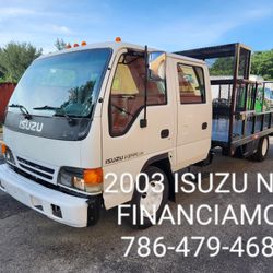 2003 ISUZU NPR CREW CAB FLATBED 17' FT.
