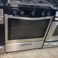 Whirlpool Stove, Gas Stainless