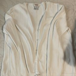 White cardigan