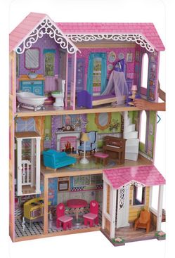 KidKraft sweet & pretty Large Wooden Dollhouse with Furniture