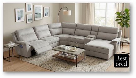 Five Piece Modular Sectional and Arm Rest/Cup Holder