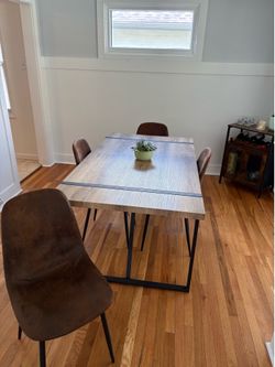 Dining room table and chairs