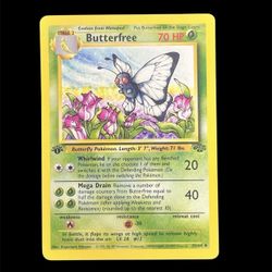 Pokémon Butterfree 1st Edition Jungle Card 33/64 Regular 70 HP Stage 2 Uncommon