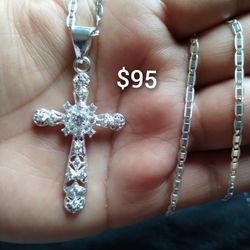 925 Sterling Silver Chain With The Pendant/Cadena Con Dije De Plata 925