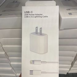 50X Wholesale! 20w Adapter With Cable Combo Fast Charger 