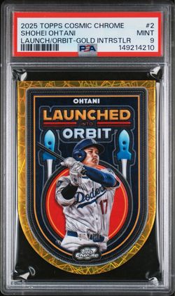 2025 Topps Cosmic Chrome Shohei Ohtani PSA 9 Gold Interstellar /50