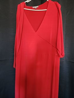 26w red orange dress