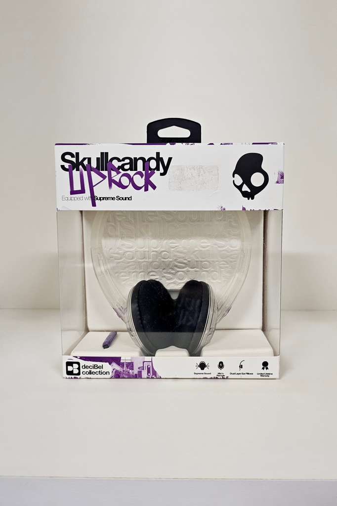 Lot of 3 Brand New Skullcandy Supreme Sound Uprock Mic Headphones in Clear