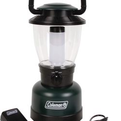 Coleman Rugged Rechargeable 400L LED Lantern, Water & Impact-Resistant Rechargeable Lantern with USB Charging Port, Carry Handle, & 2 Light Modes; Lif