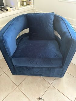 Blue Swivel Chairs (Pair)