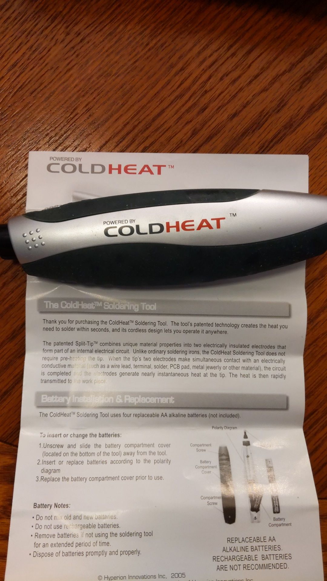 Cold Heat Soldering Tool