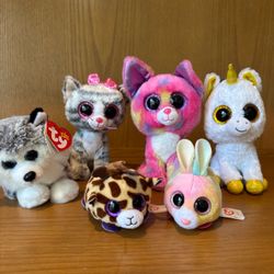 Ty Beanie Baby and Boos Lot of 6