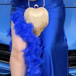 Royal Blue Dress W/slit Up Thigh !! $75OBO Accepting Offers