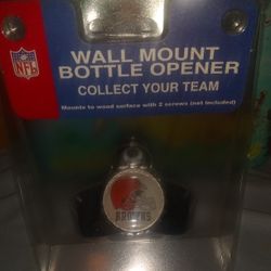 Brand New NFL Cleveland Brown's Wall Mount Bottle Opener