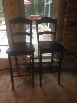 Black bar stools. $60 for both