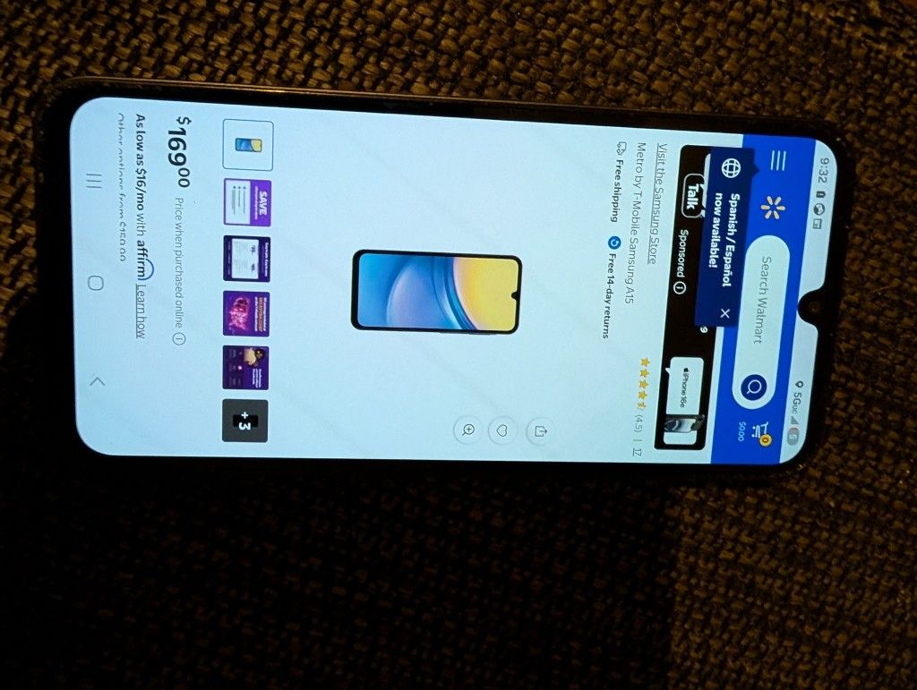 Metro/tmobile Galaxy A15 5g