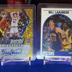 2023-24 Bill Laimbeer Panini Mosaic Fastbreak Autographs Gold FB-BIL 5/10 POP-1