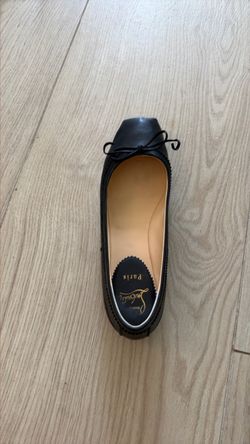 Christian Louboutin Black Leather Ballet Flat