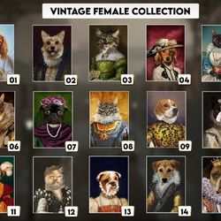 Custom Renaissance Pet Portrait, Royal Pet Portrait, Gift,Dog Art Regal Pet Portrait,Pet Loss Gift, Dog Passed Away,King Queen Pet