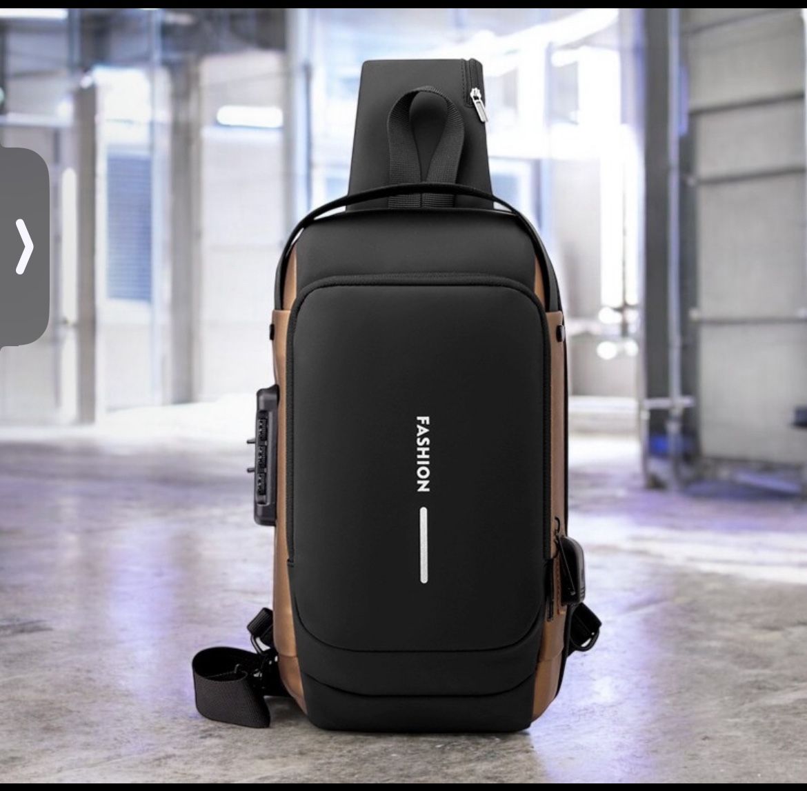 "Sleek Anti-Theft PU Leather Sling Bag for Men - Stylish and Secure for Everyday Use"