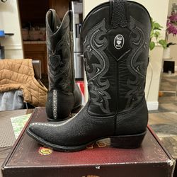 Black Stingray  Leather Boots 
