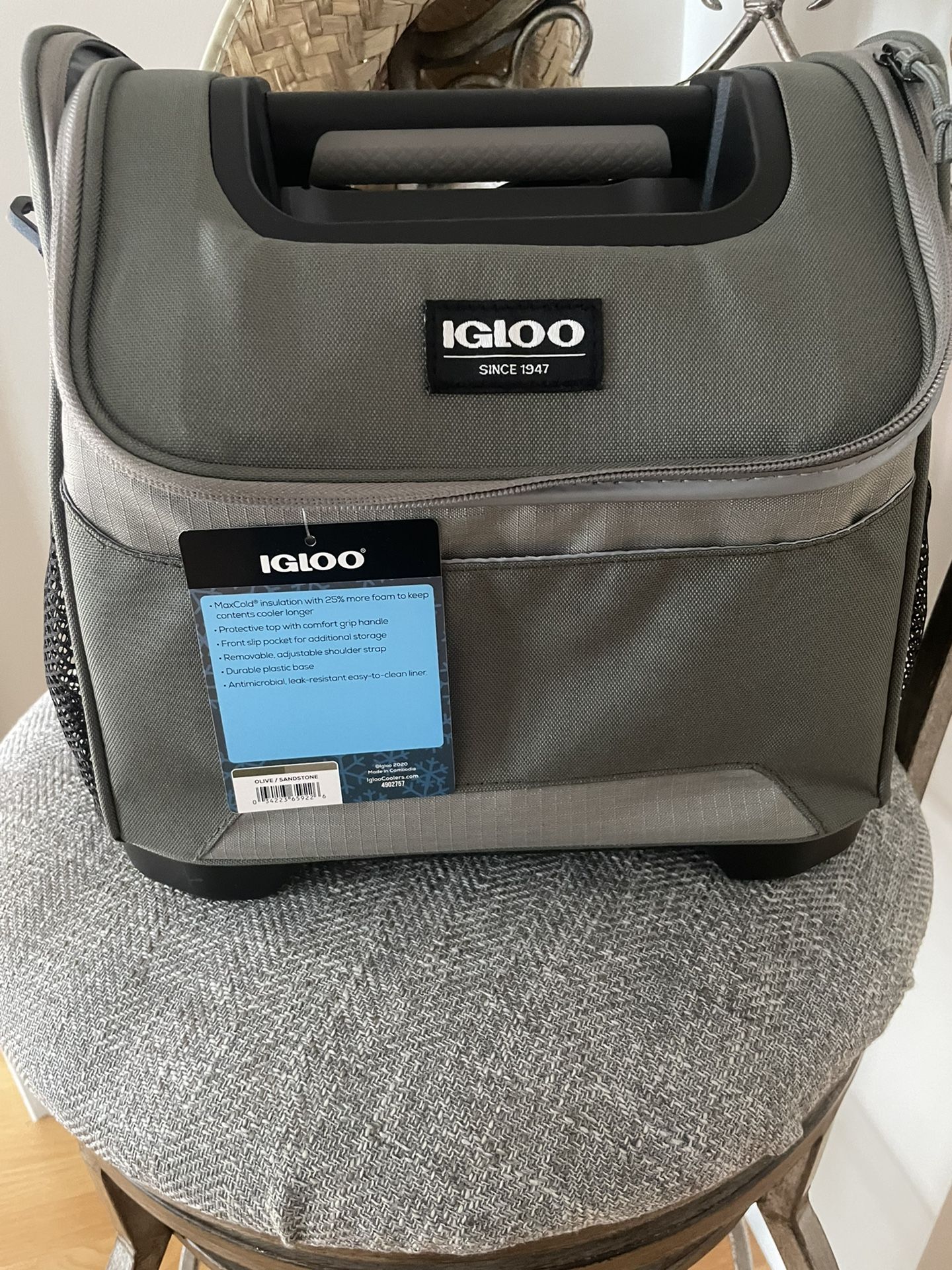 Igloo 18 Can Lunch Cooler Olive Green New
