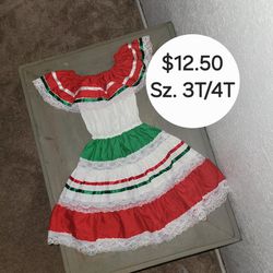 Toddler Mexican Dress Sz. 3t/4t