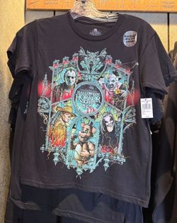 Universal Halloween Horror Nights HHN 2025 IP Houses Art Frame Glass T-Shirt Sizes XXS,XS,S,M,L,XL Availible