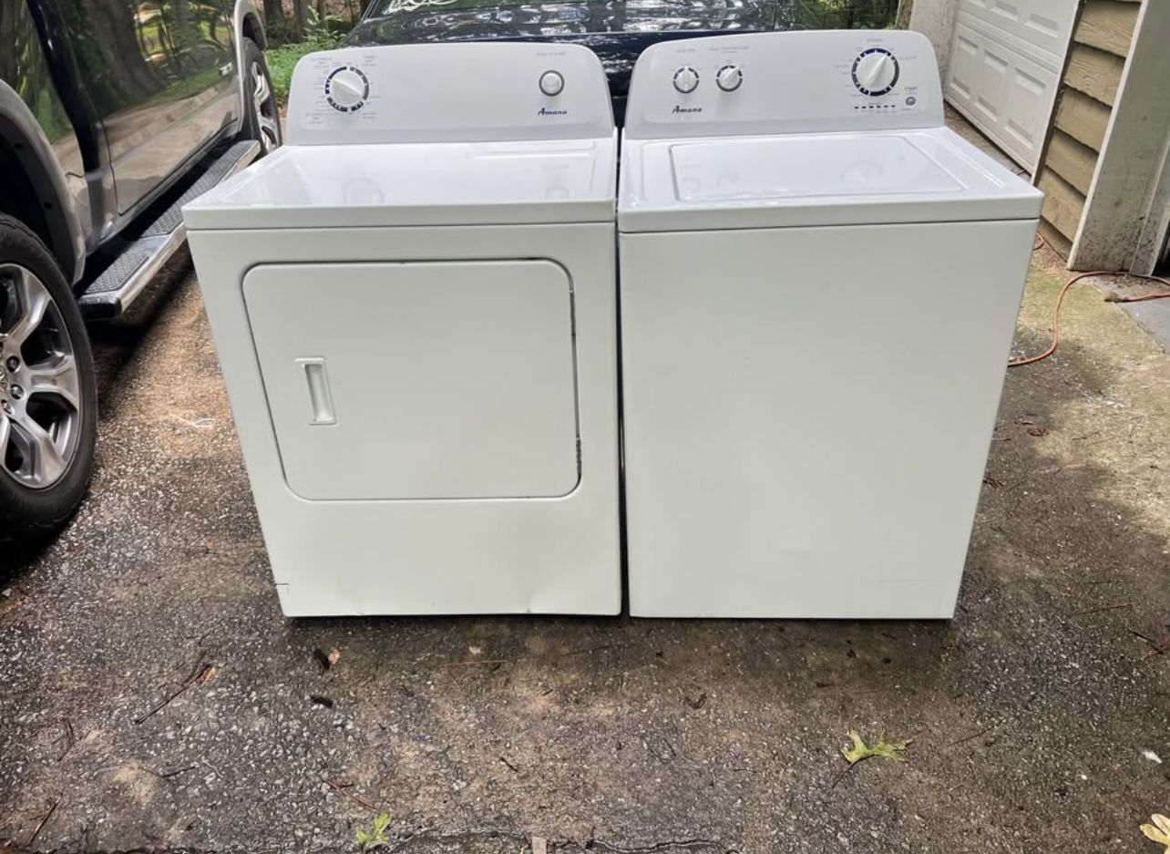 💯FREE DELIVERY💯AMANA SUPER CAPACITY WASHER AND DRYER SET💯WORKS LIKE-NEW 💥